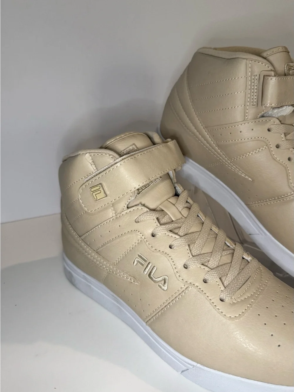 Fila Beige High-Top Athletic Sneakers